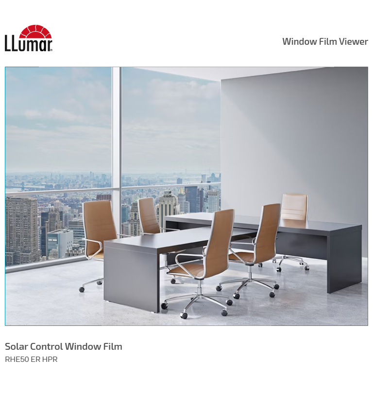 LLumar RHE 50 SI ER HPR – Reflective Silver 50 1 LLumar RHE 50 SI ER HPR