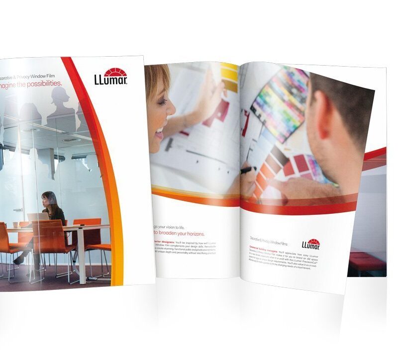 Brochure van LLumar decoratieve en privacy raamfolie