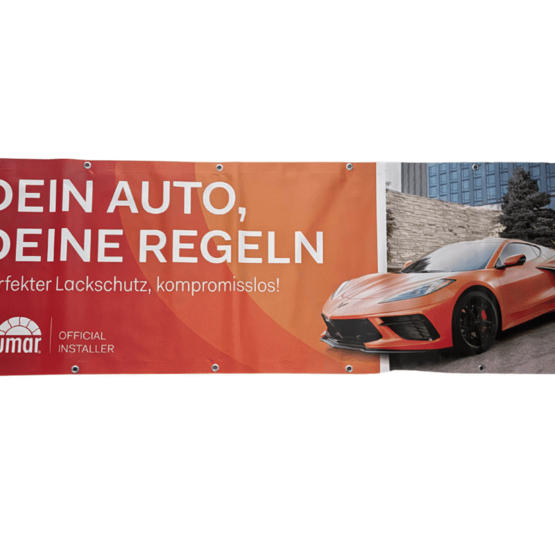 Reclamebanner: "Jouw auto, jouw regels"